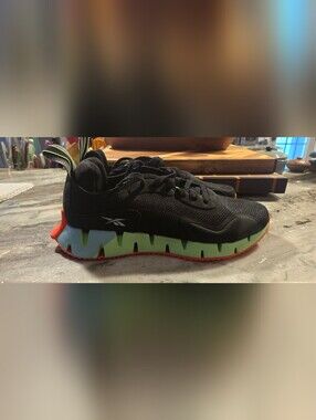 Reebok Zig Dynamica FY0813 Running Shoes Men's 11 Black Neon Mint Athletic Sneak